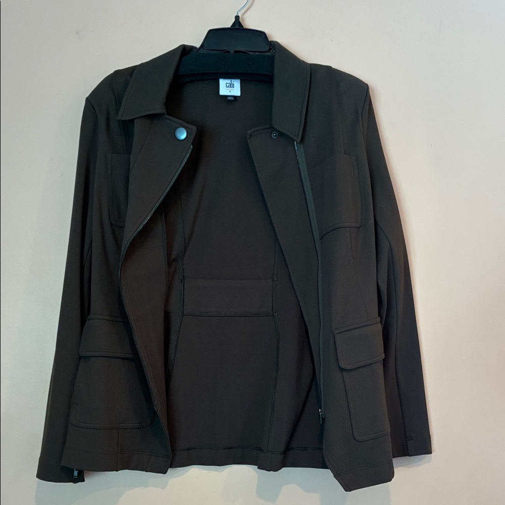 CAbi Dark Brown Utility Jacket Academy  Blazer style #4120
